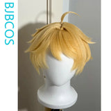 [Styled Wig]Lumine/Aether Cosplay Wigs Game Genshin Impact For Men Or Women Golden 40CM/90Cm Heat Resistant Synthetic Hair Wigs