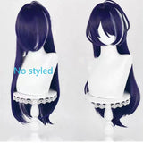 [Styled] Acheron Cosplay Wig HSR Purple Blue White 75cm Long Wig Heat Resistant Synthetic Hair Acheron Cosplay Hair Accessory