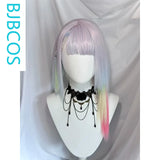 [Styled Wig]‌ Lucy Cosplay Wig 45cm Anime Cyberpunk Edgerunners Cosplay Halloween Multicolor Gradient Heat Resistant Hair Wig