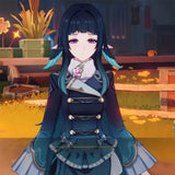[Styled Wig]Celaeno‌ Cosplay Wig Game Genshin Impact For Women 95CM Black And Mix Green Long Straight Hair Hallowmas Party