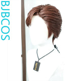 [Styled Wig]Front lace teenage style COS daily texture short hair red brown styling wig