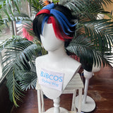 [Styled Wig]VOX Vincent Whitman Cosplay Wig Anime Women Men Black Red Blue Rainbow Color Short Hair Halloween Prop Hairpiece