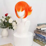 [Styled Wig]Pumpkin Pie Cookie‌ Cosplay Wig Game Cookie Run Kingdomm Women Mixed Orange Short Hair Roleplay Halloween Party