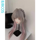 [Styled Wig]‌Judyy Hoppss Wig Movie Women Long Grey Twintails Braided Hair Rabbit Judyy Hoppss Cosplay Free Cap Wig