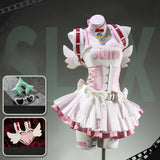 Chinatsu Cosplay Costume Anime Zenless Zone Zero ZZZ White And Pink Skirt Full Set KFC Anime Outfit For Halloween Role Play S-XL