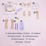 Mornye Cosplay Costume Game Wuthering Waves Concert Mornye White And Purple Dress Carnival Halloween Party Role Play S-3XL