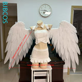 Versatile Angel White Wings Cosplay Costume Women Man Foldable White Lolita Big Wings Cosplay Halloween Carnival Party Prop