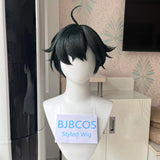 [Styled Wig]ZZZ Lighter Cosplay Wig 32cm Dark Green Wigs For Men Cosplay Anime Wig Heat Resistant Synthetic Hair Halloween
