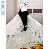 White Arm Wings Cosplay Costume Halloween Feather Wings Ballet Lolita Christmas Carnival Cosplay Costume Accessories Props