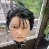[Styled Wig]‌Sasaki‌ Cosplay Wig Smoking Behind The Supermarket With Cosplay Black Short Hair Halloween Party Play Role