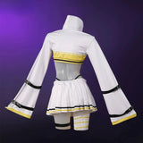AElegg Boom And Shock Anime Game Cosplay Costume White Sleeves Short Coat Tops Skirt  Adult Woman Sexy Carnival Spot Goods