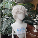 [Styled Wig]Agate Cosplay Wig Tongari Boushi Anime Fantasia Short White Hair Props Carnival Halloween Costume Accessories