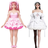 【In Stock】Sua Mizi Cosplay Costume Anime Alien Stage Women White Pink Dress Set Stage Outfit Halloween Carnival Party Roleplay