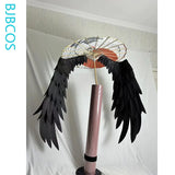 Xiao Wings Cosplay Game Genshin Impact Foldable Black Versatile Umbrella Pearl Cotton Demon Wings Cosplay Halloween Party Prop