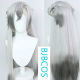 [Styled Wig]Ashes of the Kingdom‌ Wang Can Silver White Lace Front Wig Spray Color COS Wig Set