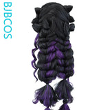 [Styled Wig]WHERE WINDS MEET  Green Grassland Imitation Hand Hook COS Hairy Girl Style Wig Set
