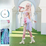 Aemeath Anniversary Celebration Game Cosplay Costume Wuthering Waves Pinkish White Skirt Lolita Woman Sexy Masquerade Suit