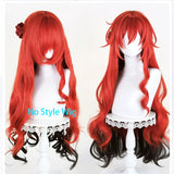 [Styled Wig]Himeko Cosplay Wig Game Honkai: Star Rail HSR Women Long 88cm Red Black Mixed Hair Heat Resistant Synthetic Wig ‌