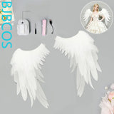 Versatile Electric Big Wings Cosplay Game Anime Angel Black White Wings Costume Prop Halloween Christmas Decoration Party Wings