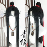 [Styled Wig]Ancient costume style beauty pointed COS Wei Wuxian magic path Mo Xuanyu black side split wig custom-made