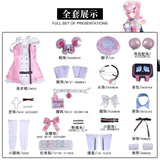 【In Stock】Chiz Cosplay Costume Game Neverness To Everness Women Pink And White Dress Prop Uniform Role Play Costumes Size XS-2XL