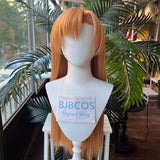 [Styled Wig]Asuna Cosplay Wig Anime Women 85CM Orange Long Hair For Party Role Play Halloween Heat Resistant Synthetic Wigs