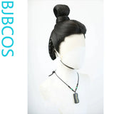 [Styled Wig]Ancient costume hair tie Hanfu COS Taoist Lace Front Wig three pointed lace hair cover