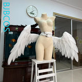 Angel Devil White Wings Cosplay Costume Women Man Foldable White Lolita Little Wings Cosplay Halloween Carnival Party Prop