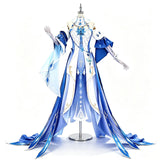 Anastasya Feodorovna Snezhnaya Cosplay Costume Game Genshin Impact Women White And Blue Full Set Anime Costume Size XS-3XL