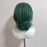 [Styled] Anime GACHI AKUTA Guita Hebby Fantasia Cosplay Wig Green White Mixed Short Hair Heat Resistant Synthetic Wigs Halloween