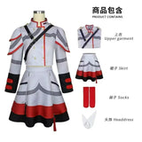 【In Stock】Kasane Teto Cosplay Costume Anime Virtual Singer Women White Dress Full Set Kasane Teto Uniform Costumes Masquerade