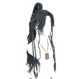 [Styled Wig]Ancient style versatile little prince curly hair Lace Front Wig COS style wig high ponytail flower city Luo Glacier