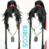 [Styled Wig]Ancient costume style beauty pointed COS Wei Wuxian magic path Mo Xuanyu black side split wig custom-made