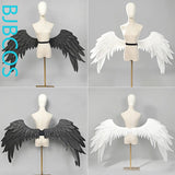 Versatile Wings Cosplay Game Anime Black And White Big Wings Costume Prop Halloween Christmas Decoration Party Angel Wings