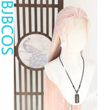 [Styled Wig]Lace Front Wig Pink Hanfu men's ancient costume creative COS 1.2-meter styling wig set