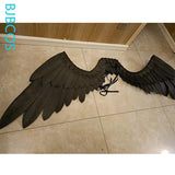 Nakamasa Ichika Cosplay Wings Game Blue Archive Foldable Black Versatile Pearl Cotton Angel Wings Cosplay Halloween Party Prop