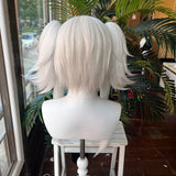 [Styled Wig]Versatile Cosplay Wig Anime Long White Ponytail Light Hair Cosplay Heat Resistant Synthetic Hair Halloween Party‌