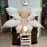 Versatile Six White Wings Cosplay Costume Women Men Pearl Cotton Six Wings Cosplay For Halloween Carnival Fancy Party Prop