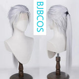 [Styled Wig]Love and Deep Space Qin Che Silver Wing Demon Silver Grey COS Wig Hairy Girl Style Headset Customizable