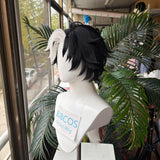 [Styled Wig]Joseph Desaulniers‌ Cosplay Patch Wig Game I Dentity V Women Man Short Black And White Curly Hair Halloween Party