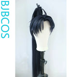 [Styled Wig]Ashes of the Kingdom‌ Blue black Lace Front Wig COS Xiahou Dun wig set with ancient style