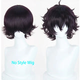 [Styled Wig]Agott Arklaum Cosplay Wig Anime Witch Hat Atelier Man Short 30CM Dark Purple Fluffy Hand Styled Heat Resistant