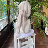 [Styled] Acheron Ultimate Form Cosplay Wig 118cm Long Mix Grey Hair Honkai Star Rail Heat Resistant Synthetic Hair