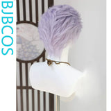 [Styled Wig]Daily male COS versatile short hair set, light purple Japanese and Korean teenage wig set
