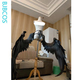 Versatile Cosplay Wings Anime Game Foldable Black Versatile Pearl Cotton Angel Wings Cosplay Halloween Carnival Party Prop Wings