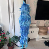 [Styled Wig]Anime Game Twisted Wonderland Idia shroud Cosplay Wig 110cm Long Gradient Blue Hair Men Women Halloween Party Rolepl