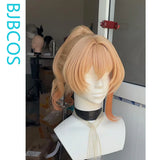 [Styled Wig]Yoimiya Cosplay Wig Game Genshin Impact For Women Yellow Gradient Ponytail Length 45CM ‌Halloween Party Wigs‌
