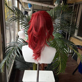 [Styled Wig]Crepus Ragnvindr Cosplay Wig Game Genshin Impact Woman Red Long Hair For Halloween Heat Resistant Synthetic Wigs