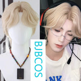 [Styled Wig]Lace Front Wig Small lace men's gold daily COS short hair micro spray fluffy universal wig