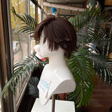 [Styled Wig]Jumin Han Cosplay Wig Game Anime Woman Man Dark Brown Short Hair For Halloween Party Heat Resistant Synthetic Wigs